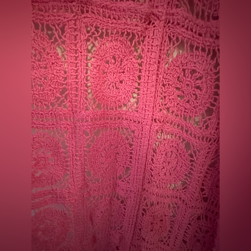 Crochet Duster by POL - Pink One Size - Picture 3 of 6